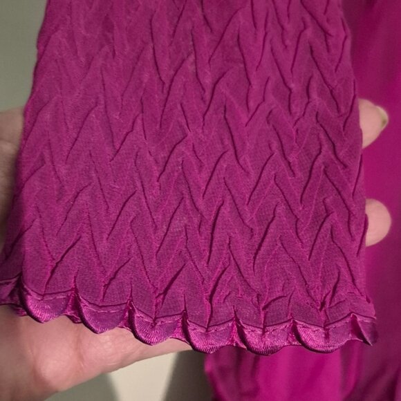 KOMAROV Magenta Ombre Dress Tiered Chiffon Sz. MED NWT - Picture 5 of 8